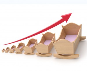 baby cradle population demographic birth people child increase growth future