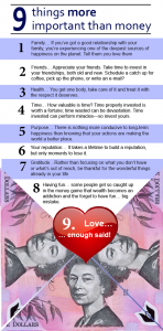 New - 9 things more important than money - Sept 2015