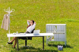 relax stress work office nature fresh outdoor weekend job employment woman happy