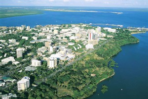 Aerial Darwin city