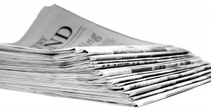 Newspaper reading weekend relax