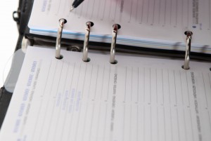 organised diary plan manage busy schedule list week day time