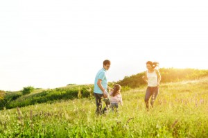 Happy Family Having Fun Outdoors